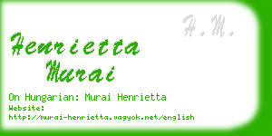 henrietta murai business card